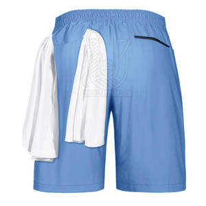 กางเกงขาสั้นออกกำลังกายผู้ชาย ผลิตจากโรงงาน ออกแบบโลโก้เองได้ ผ้าเนื้อแน่น สวมใส่สบาย เป็นมิตรกับสิ่งแวดล้อม ระบายอากาศได้ดี แห้งเร็ว เหมาะสำหรับการออกกำลังกาย - Product Image 3