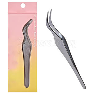 Stainless Steel <b>Eyelash</b> Tweezer with Personalized Logo Ergonomic Design for Lash Techs - Product Image 6