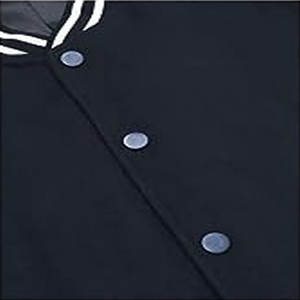 Veste universitaire en laine vintage personnalisable pour hommes, OEM, manches en cuir personnalisées avec col montant, motif patchwork brodé - Product Image 6