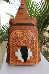 Riñonera occidental de piel de vaca hecha a mano para mujer, bolso de cuero de estilo vintage para mujer, riñonera cruzada, riñonera versátil - Product Image 5