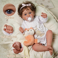 Poupée Reborn Saskia de Babeside, 20 pouces, nouveau-né, fille, cadeau, poupées Reborn, tête en vinyle, corps en tissu doux