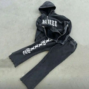 Prix bas, survêtement unisexe en molleton lourd, streetwear, 100% coton, impression par transfert thermique personnalisée, directement de l'usine - Product Image 3