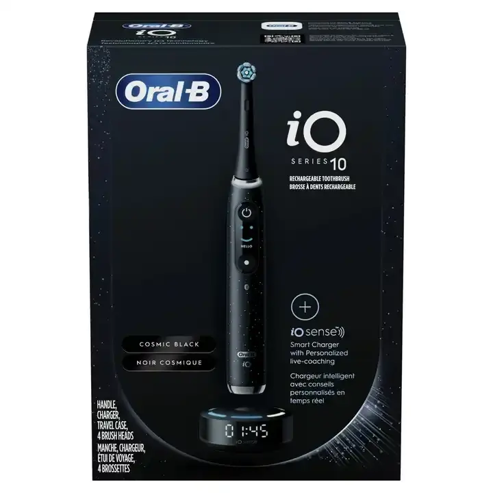 Перезаряжаемая электрическая зубная щетка Oral-B iO Series 10, (4) Насадки для щеток