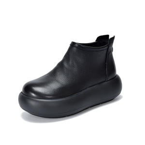 Bottes Western en Cuir Confortables à Bout Rond pour Femmes, Style Cowboy Décontracté, avec Broderies - Product Image 4