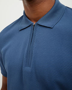 เสื้อโปโลมีซิปด้านหน้าของผู้ชาย100% ผ้าฝ้ายออสเตรเลียระบายอากาศได้ดีสวมใส่สบายขายส่งจำนวนมาก - Product Image 2