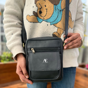 Nuevo bolso de mano de cuero Crunch genuino de grano completo hecho a mano con estilo para mujer, bolso de hombro cruzado de uso de oficina de cuero Vintage Real - Product Image 1