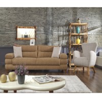 Ensemble de canapés Chesterfield de luxe Venedik, design moderne, en bois, modulaire, trois places, design européen, pour appartement, salon, villa, entrepôt