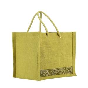 ถุงปอกระเจาเป็นมิตรต่อสิ่งแวดล้อมนำมาใช้ใหม่ได้ถุงช้อปปิ้งปอกระเจาธรรมชาติมีสไตล์สำหรับใช้ในชีวิตประจำวัน - Product Image 3