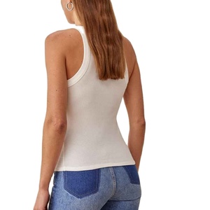 Nueva llegada al por mayor Material de alta calidad 100% algodón hecho mujeres gimnasio camisetas sin mangas Casual Fitness transpirable - Product Image 3