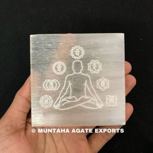 Selenita en Oferta, Piedra Preciosa de Ágata Tallada en Forma de Luna Creciente de 75-80 mm, Estilo Feng Shui para Decoración del Hogar, Placa de Selenita de la India - Product Image 5