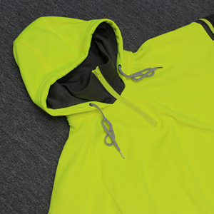 Chaqueta de trabajo de alta visibilidad reflectante para trabajador electricista Industrial fluorescente personalizada en blanco de manga larga de invierno cálido Haus Industries - Product Image 3