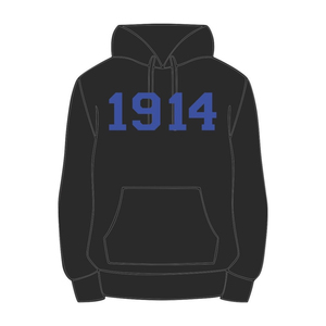 Sudadera con Capucha Negra de Algodón de la Fraternidad Griega Phi Beta Sigma, Año de Fundación 1914, Bordado Personalizado Divine Nine HBCU - Product Image 2