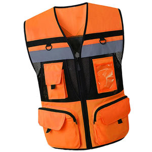 Chaleco de Seguridad Reflectante con Múltiples Bolsillos, Cremallera, Personalizable, Alta Visibilidad, Construcción de Poliéster, Chaleco de Seguridad para Hombre - Product Image 2