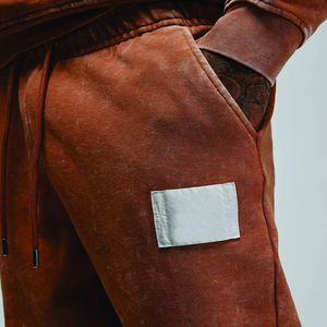 Pantalons pour hommes en tissu uni à prix bas, lavage à l'acide, de haute qualité, confortables, décontractés, disponibles en faible MOQ - Product Image 3