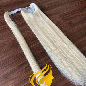 2024 Offre Spéciale de haute qualité cuticule alignée Double dessiné Remy cheveux queue de cheval vietnamien cheveux humains bruts 8-32 pouces soyeux droits - Product Image 2