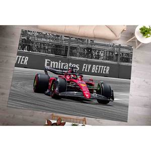 Tapis de voiture Ferrari F1 : Tapis rond pour salon, décoration de chambre de garçon, tapis doux non tissé - Product Image 2
