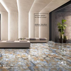 Azulejos de Porcelana de Alto Brillo en Color Morado, Diseño Moderno Harmony, 600x600/600x1200 mm, Fabricante Exportador, Azulejos Pulidos y Esmaltados - Product Image 5