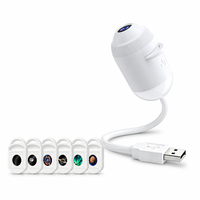 Mini projecteur d'étoiles Galaxy, lampe d'ambiance ciel étoilé, design moderne et minimaliste, alimenté par USB pour chambre à coucher et sommeil