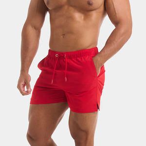 Couleurs personnalisées 100% Polyester hommes été Shorts de bain couleur unie maillots de bain tronc hommes Shorts de bain à vendre - Product Image 2