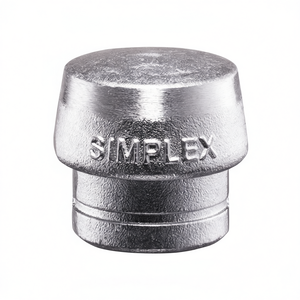 SIMPLEX Tête de marteau en métal blanc de 30 mm, tête de marteau en métal argenté, outil de percussion à face souple par HALDER - Product Image 3