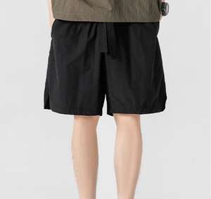 Pantalones cortos para hombre, pantalones cortos de calle personalizados de tamaño para hombre, cintura elástica, transpirables, ecológicos, de punto de cintura media, pantalones cortos calientes - Product Image 1