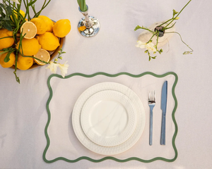 Tovagliette in cotone quadrato colorato <span class=keywords><strong>con</strong></span> bordi a ventaglio modelli ricamati personalizzati <span class=keywords><strong>tovaglioli</strong></span> in stile europeo fatti a mano - Product Image 2