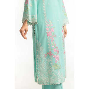 Camisa y Pantalón Elegantes de Gasa Bordada para Mujer, Transpirables, para Primavera/Verano - Product Image 4