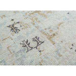 Tapis en laine noués à la main Erbe Ivory Gs-1068 pour salon, style Tabriz, motifs abstraits rectangulaires pour couloir - Product Image 3