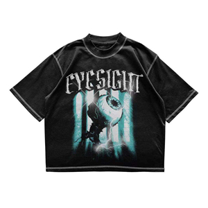 T-shirts graphiques Y2KTee, t-shirts vintage surdimensionnés, streetwear décontracté, t-shirts à manches longues à double couche délavés à l'acide pour hommes - Product Image 3