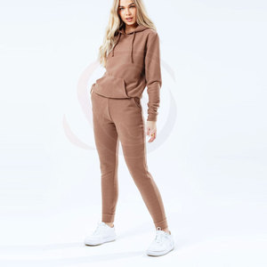 Conjunto Deportivo de Invierno para Mujer, 100% Algodón, Transpirable, Sudadera con Capucha y Pantalones Deportivos, Marca OEM - Product Image 3