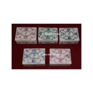 Beautiful Luxury Handmade Design Natural White Marble Mix Mother Of Pearl Inlay Jewellery Box Rectangle Shape Used <b>Storage</b> <b>Boxes</b> - Product Image 1
