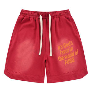 Shorts lavés à l'acide vintage imprimés sur mesure Street Wear conception d'impression de lettres produit durable et écologique shorts lavés à l'acide - Product Image 2