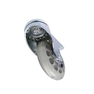 Rueda giratoria silenciosa CCE de 3 pulgadas, rodamiento de bolas de polipropileno de acero sólido, estilo rígido, diámetro de rueda de 75mm y 100mm para uso en carrito - Product Image 5