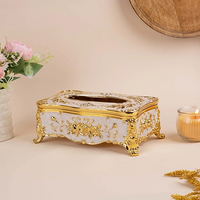 Boîte à mouchoirs de luxe en alliage, faite à la main, style américain, couleur/taille/logo personnalisables, faible MOQ, pour salons, cafés, hôtels