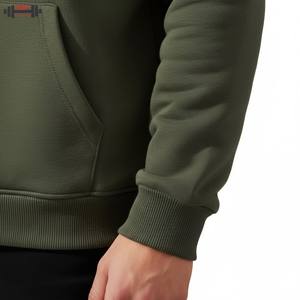 Sweat à capuche doublé et épais pour hommes 300gsm surdimensionné pull-over avec poche haute qualité grande taille Streetwear hiver réversible - Product Image 3