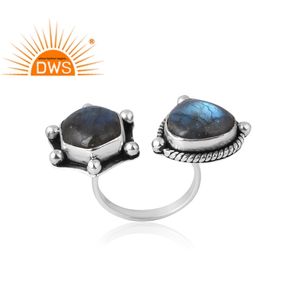 Tendance vente 925 argent Sterling naturel Labradorite pierre précieuse bague bijoux personnalisés pour les femmes cadeau pour elle - Product Image 1