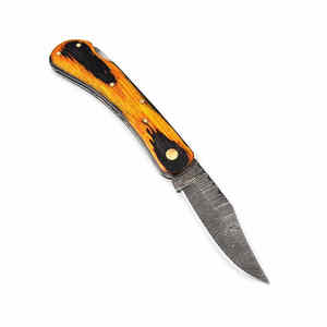 Cuchillo plegable de acero de Damasco de alta calidad con mango de madera/cuchillo de calidad premium - Product Image 2