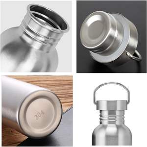 Stainless <b>Steel</b> Water <b>Bottle</b>,26OZ Single Wall Sports Water <b>Bottle</b> for Camping Picnic,Metal Sports Kettle with Handle for Runners - Product Image 5