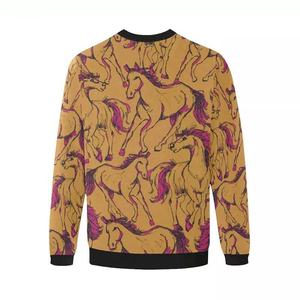 Sudadera de cuello redondo de gran tamaño para hombre, bordada a medida, poliéster/algodón, precio al por mayor, técnica de teñido liso para invierno - Product Image 3