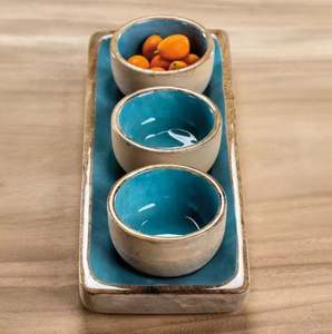 Tazón Decorativo al por Mayor, Tazón de 3 Secciones, Bandeja de Esmalte, Plato para Decoración del Hogar en Diseño Moderno - Product Image 1