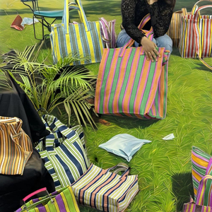 ถุงช้อปปิ้งแบบใช้ซ้ำได้ ผลิตจากไนลอน PP รีไซเคิลจากอินเดีย มีซิปสองชั้นด้านบน เป็นมิตรกับสิ่งแวดล้อม พิมพ์ออฟเซ็ต ออกแบบเองได้ สั่งซื้อจำนวนมาก - Product Image 5