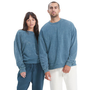 OEM Service Custom <b>Oversized</b> Heavy Cotton Men's Custom <b>Long</b> Sleeves Acid Wash Sweatshirts and <b>Hoodies</b> - Product Image 5