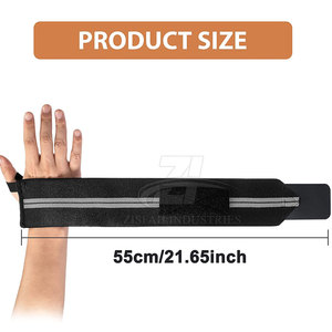 Nuevo diseño de muñequeras personalizadas para levantamiento de pesas, hechas de algodón/poliéster. - Product Image 4