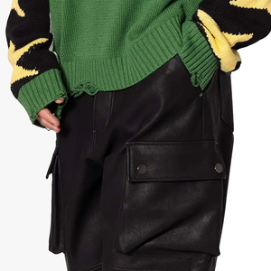 กางเกงหนังคาร์โก้พรีเมี่ยมสำหรับผู้ชายกางเกงคาร์โก้หนังสำหรับสวมใส่ในชีวิตประจำวัน - Product Image 5