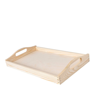 Nouveaux plateaux de service en bois d'acacia naturel personnalisés OEM Plateaux de service décoratifs personnalisés fabriqués par un exportateur indien - Product Image 3