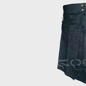 COSH KILTS Kilt Fusion en denim sur mesure avec poches cargo détachables et sangles réglables - Product Image 3