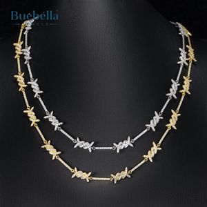 Venta caliente 925 Plata 14K Chapado en oro blanco 6mm Collar de espinas Joyería de moissanita Premium para hombres - Product Image 3