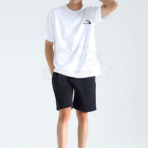 T-shirt surdimensionné en coton doux pour hommes, confort ample, tenue quotidienne, haut uni à manches courtes, t-shirt surdimensionné d'été pour hommes à la mode - Product Image 6