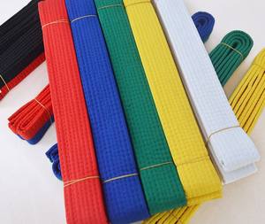 Cinturón de artes marciales, 2023 algodón, azul, rojo, para Karate, venta al por mayor, novedad, 100% - Product Image 2