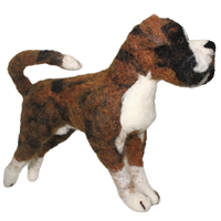 Adorable jouet en peluche pour chien Boxer en feutre de laine de Nouvelle-Zélande et coton PP, personnalisable, pour enfants, unisexe, doux et moelleux, inspiré de Toy Story.